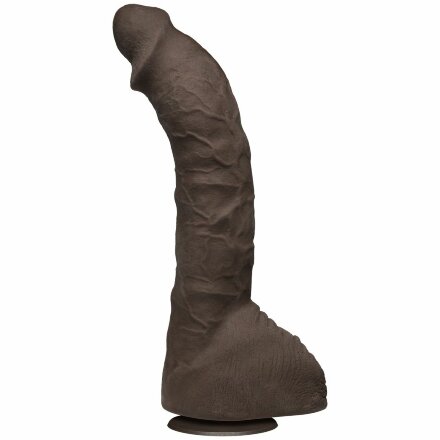 Коричневый фаллоимитатор-гигант Prince Yahshua ULTRASKYN 10.5” Cock with Removable Vac-U-Lock Suction Cup - 27,4 см. 