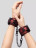 Красно-черные наручники Reversible Faux Leather Wrist Cuffs 