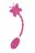 Розовый вибростимулятор-бабочка на ручке THE CELINE BUTTERFLY 