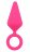 Розовая анальная пробка с кольцом Candy Plug S - 7,1 см. 