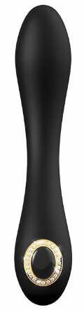 Черный вибратор для точки G NATASHA - 20 см. 