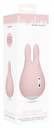 Розовый клиторальный стимулятор Sugar Bunny - 9,5 см. 