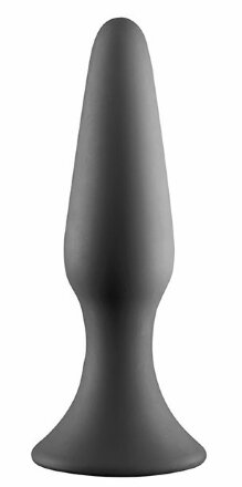 Серая анальная пробка METAL BALL BUTT PLUG - 15 см. 
